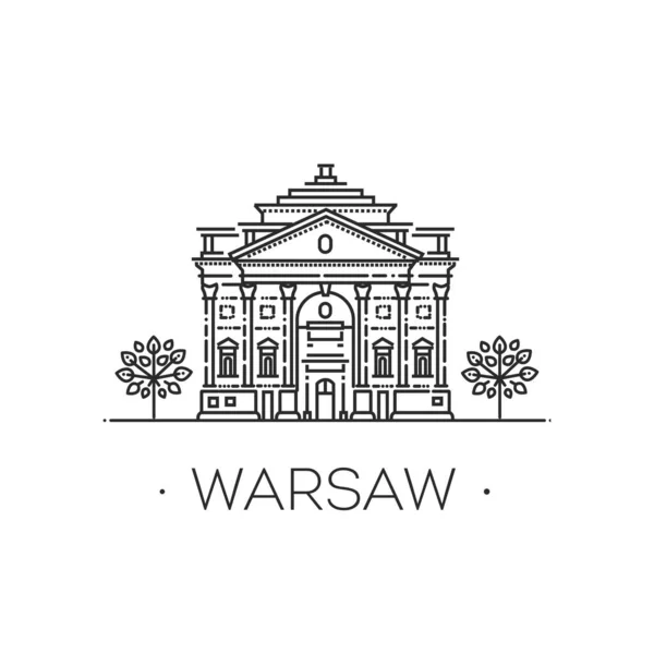 Kościół Anny Warszawie Polska — Wektor stockowy