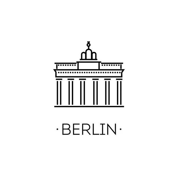 Векторна Ілюстрація Бранденбурзькі Ворота Берліні — стоковий вектор