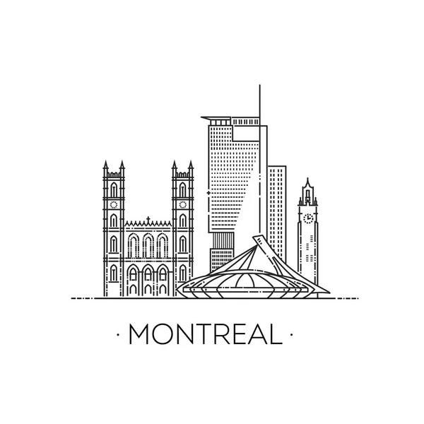 Векторная Иллюстрация Города Монреаль Монреаль — стоковый вектор