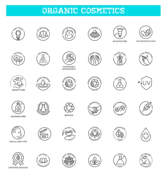 stock vector Natural organic cosmetics. Vegan food symbols