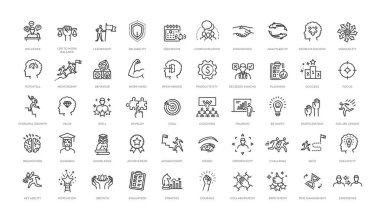 Kişisel gelişim sembolleri. Temel değerler hakkında ana simgeler çiz