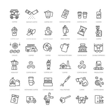 Çizgi sanatı simgeleri paketi. vektör illüstrasyonu