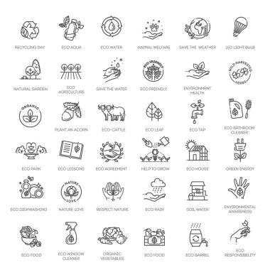 İnce çizgi simgeleri ayarlandı. Düz simge koleksiyonu seti