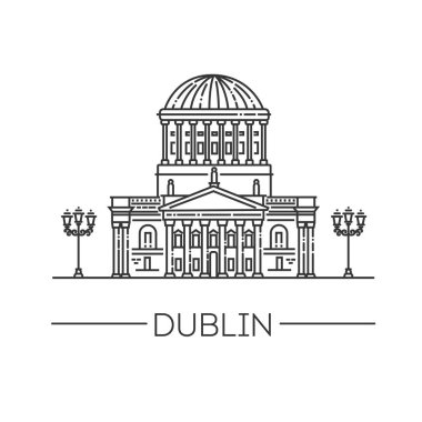 Dublin illüstrasyon vektörü. Dublin ana hat sembolü