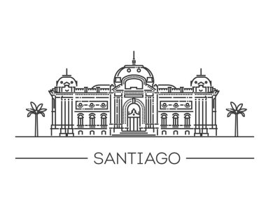 Şehir merkezindeki Ulusal Sanat Müzesi. Santiago, Şili