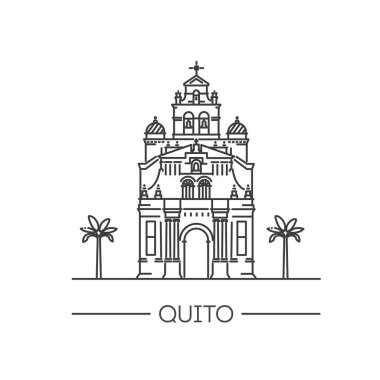 Guapulo Kilisesi. Vektör özet çizimi