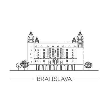 Bratislava Şatosu Devasa Tasarım-Vektör İllüstrasyonunun Mirası