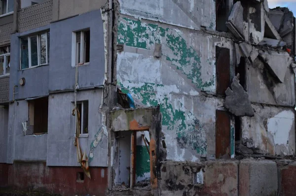 Borodyanka Regio Kiev Een Jaar Nadat Stad Bevrijd Van Bezetting — Stockfoto