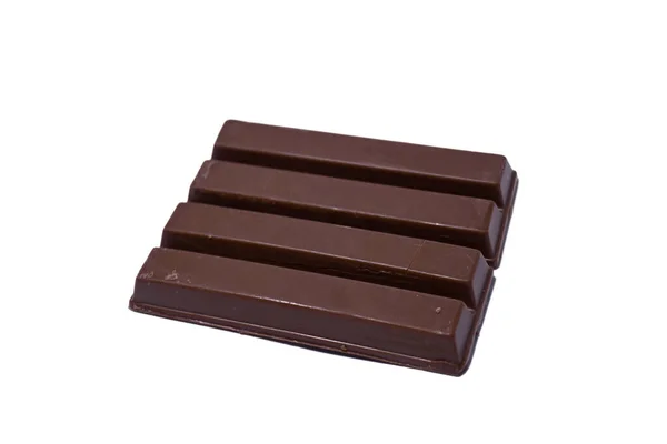 Concpt Chocolate Bar White Background — Stock Photo, Image