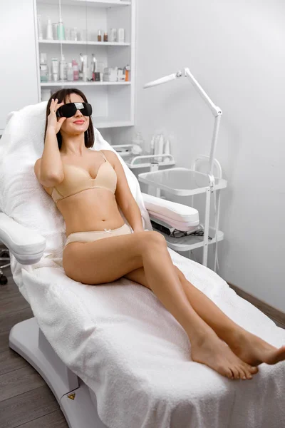 stock image Laser depilation,Beauty Epilation,Hair removal. Aesthetic Treatments at Beauty Clinics