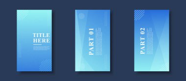 Yaratıcı Hikaye Paketi geçmişi. Açık mavi kademe, yarım ton, memphis