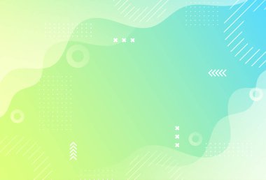 Modern arkaplan geometrik stil ışığı mavi ve sarı gradyan memphis dalga etkisi