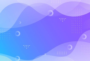 Modern arkaplan geometrik tarzı mavi ve mor gradyan memphis dalga etkisi