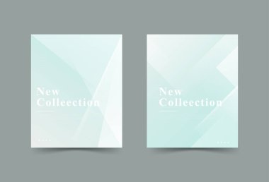 Sosyal medya şablonu. Yumuşak renk. Kesme efekti tarzı. Beyaz ve mavi. Vektör tasarımı.