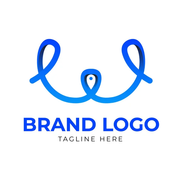 Design Logotipo Carta Moderna —  Vetores de Stock