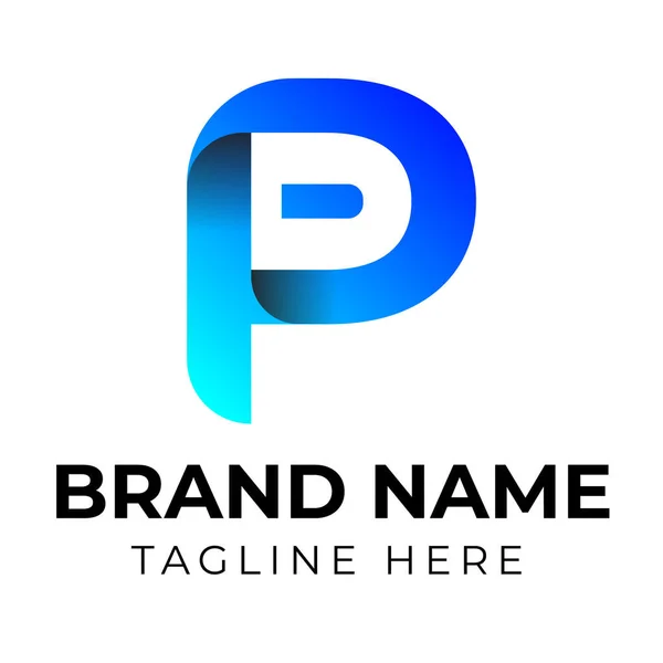 Buchstabenverlauf Buntes Logo Design — Stockvektor