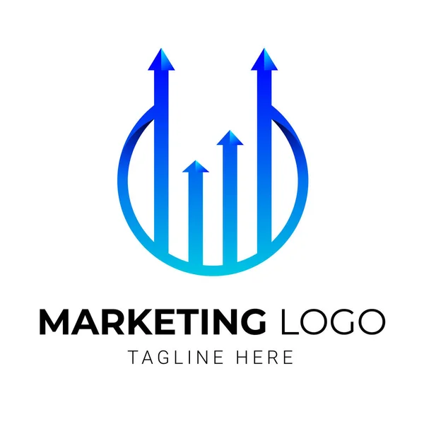 Marketing Logo Design Für Unternehmen — Stockvektor