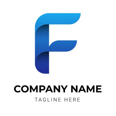 Modern harf logosu tasarımı kavramı