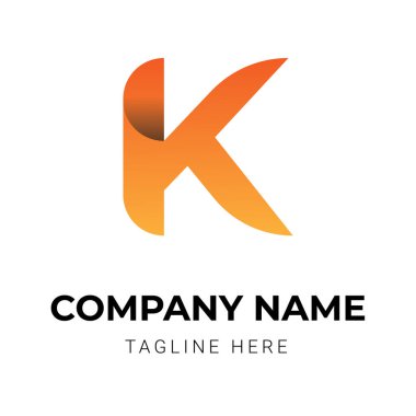 Modern harf logosu tasarımı kavramı