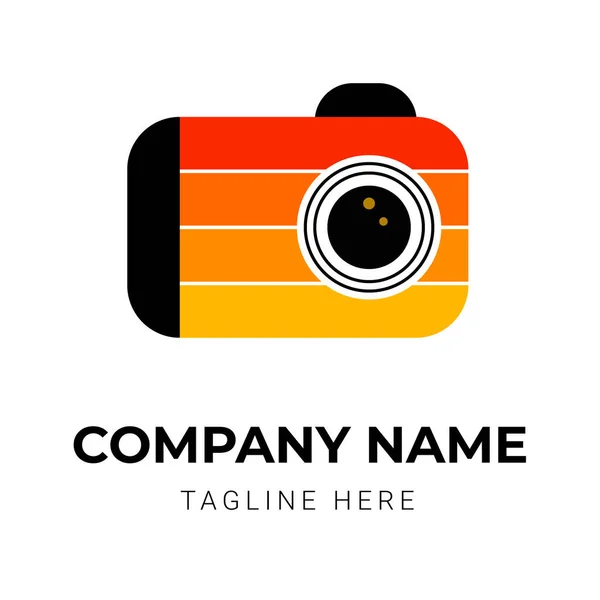 Abstract Camera Logo Design Template — Stock Vector