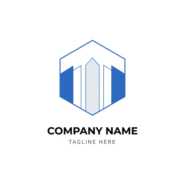 Modern Real Estate Logo Design Template — Stock Vector