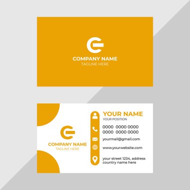 Modern ve basit iş kartı tasarım şablonu