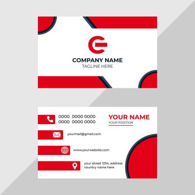 Modern ve basit iş kartı tasarım şablonu