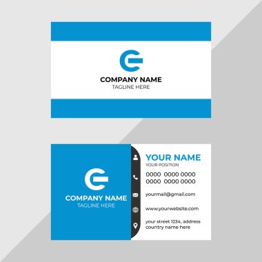 Modern ve basit iş kartı tasarım şablonu