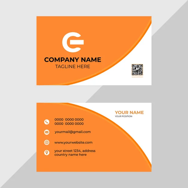 Modern Simple Professional Corporate Business Card Design Template — Stock Vector