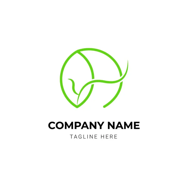 Leaves Letter Logo Design Template — Stock Vector