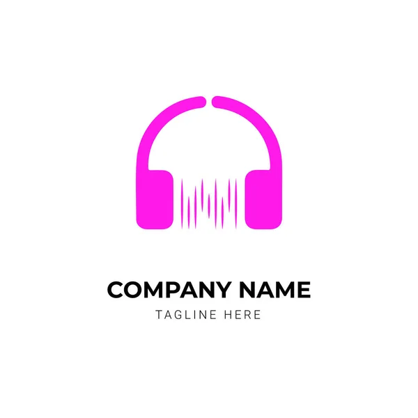 Music Beats Company Logo Design Template — Stock Vector