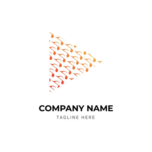 Música Bate Empresa Logotipo Design Modelo — Vetor de Stock
