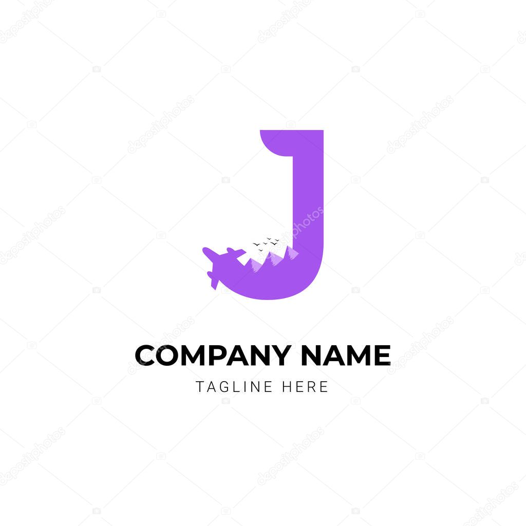 Creative travel agency logo design template