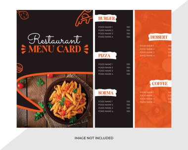 beautiful restaurant menu card design clipart