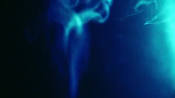 Blå Ljus Smokey Suddig Effekt Abstrakt Rörelse Video Bakgrund — Stockvideo