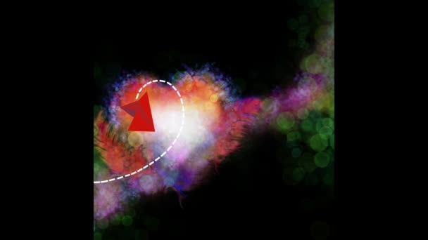 Vídeo Animação Ilustração Cartão Dia Dos Namorados Coração Bolha Multicolorido — Vídeo de Stock