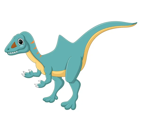 Cartoon Concavenator Dinosaur White Background Illustration — Stock Vector