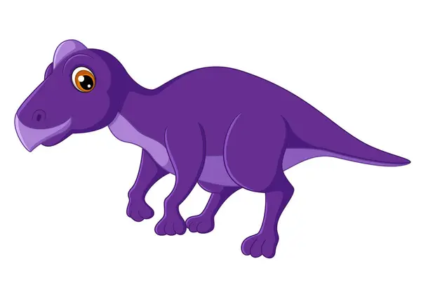 Cartoon Edmontosaurus White Background Illustration — Stock Vector