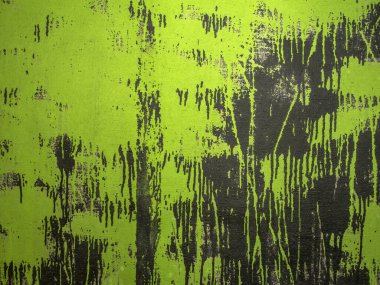 Siyah ve yeşil renklerde soyut resim arkaplanı. Tablo üzerinde akrilik. Tablo dokusu.