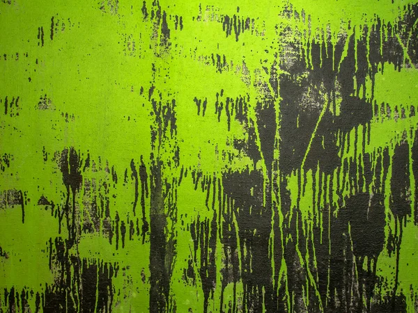 Abstract painting background in black and green colours. Acrylic on canvas painting. Canvas texture.