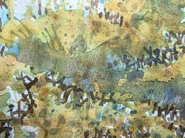 水彩画の質感 木の水彩画 — ストック写真