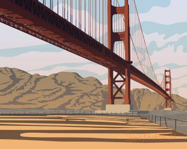 San Francisco şehri, Kuzey Amerika, ABD, Kaliforniya. Golden Gate Köprüsü.