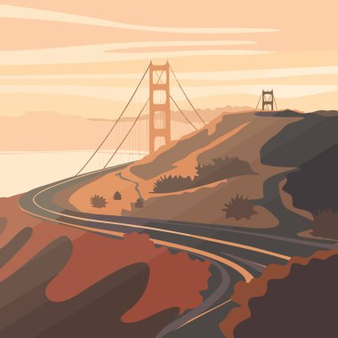 San Francisco şehri, Kuzey Amerika, ABD, Kaliforniya. Golden Gate Köprüsü.