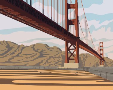 San Francisco şehri, Kuzey Amerika, ABD, Kaliforniya. Golden Gate Köprüsü.
