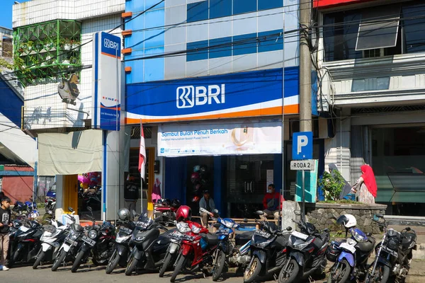 Wonosobo Індонезія Квітня 2023 Bri Bank Jalan Yanian Bank Rakyat — стокове фото