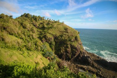 Pengilon tepesinden deniz manzarası, Gunungkidul, Yogyakarta. Bukit Pengilon