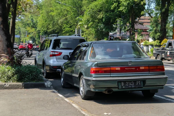 Surakarta Endonezya Mayıs 2023 1988 Model Honda Civic Arka Görüşü — Stok fotoğraf