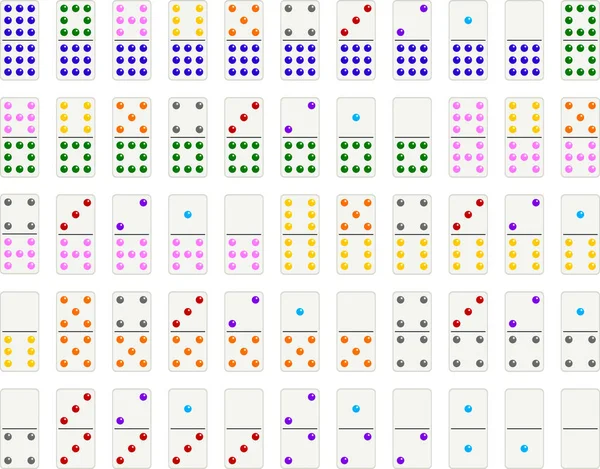 Beyaz noktalı 55 seramik Domino takımı..