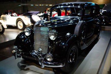 STUTTGART, GERMANY - 23, 2024 Mercedes-Benz Müzesi, Stuttgart, Almanya