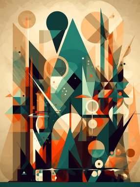 üçgen ve çokgenli soyut geometrik arkaplan